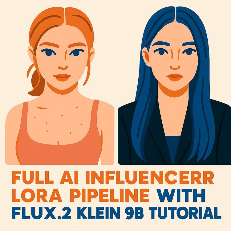 Flux Klein Virtual Influencer: Dataset, LoRA Training, ComfyUI (Video Course)